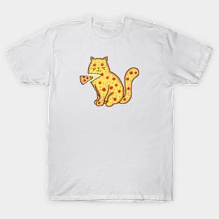 Pizza cat with a delicious slice T-Shirt